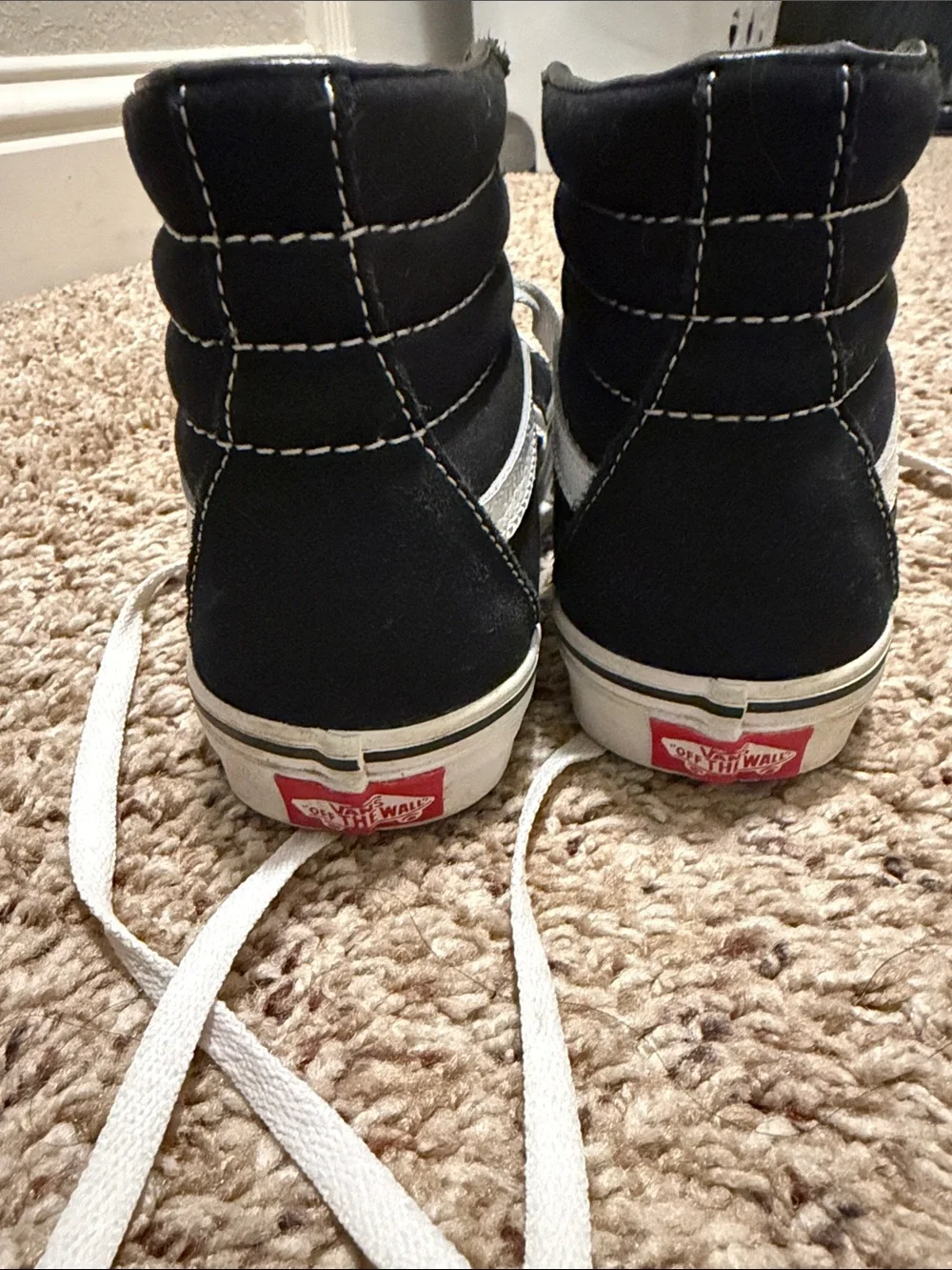 Vans women Black and White High-Top Sneakers